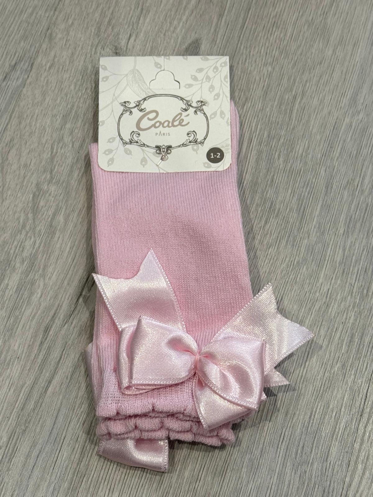 Girls Knee High Bow Socks (Multiple Colours)