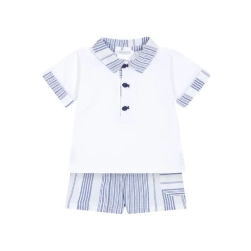 Deolinda Boys Creta Short Set - Blue & White 24831