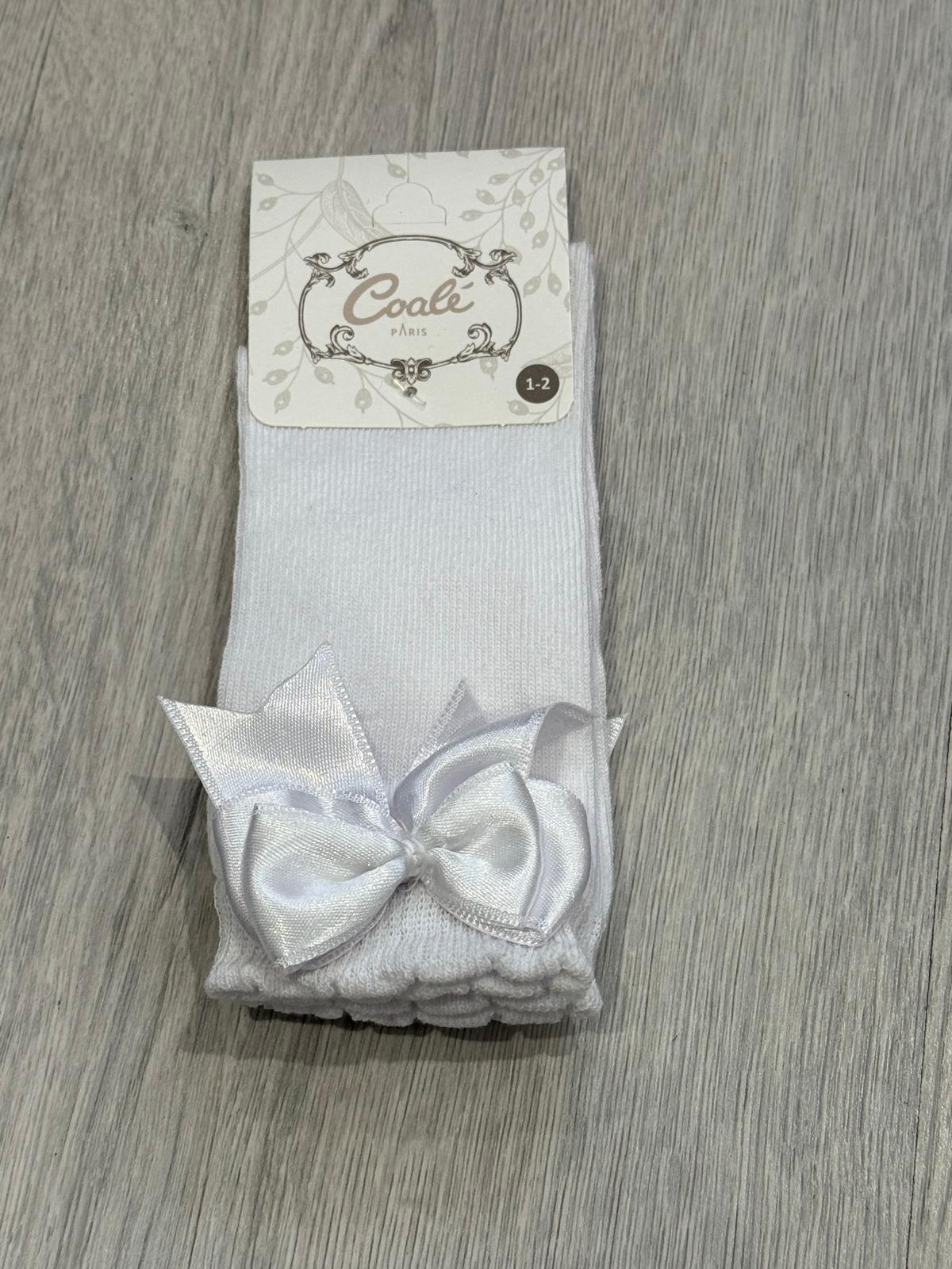 Girls Knee High Bow Socks (Multiple Colours)