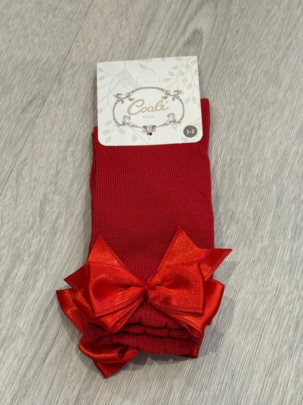 Girls Knee High Bow Socks (Multiple Colours)