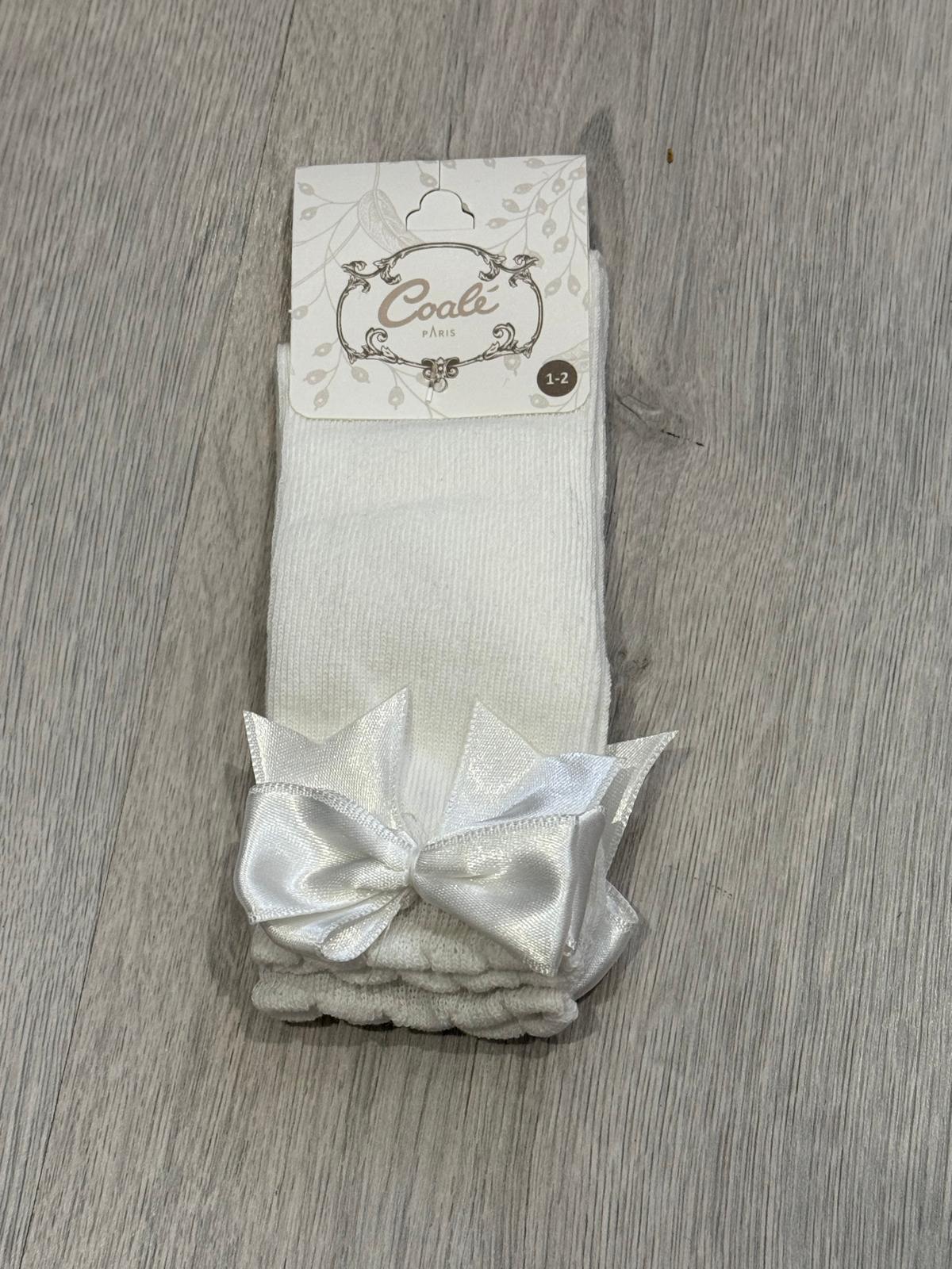 Girls Knee High Bow Socks (Multiple Colours)