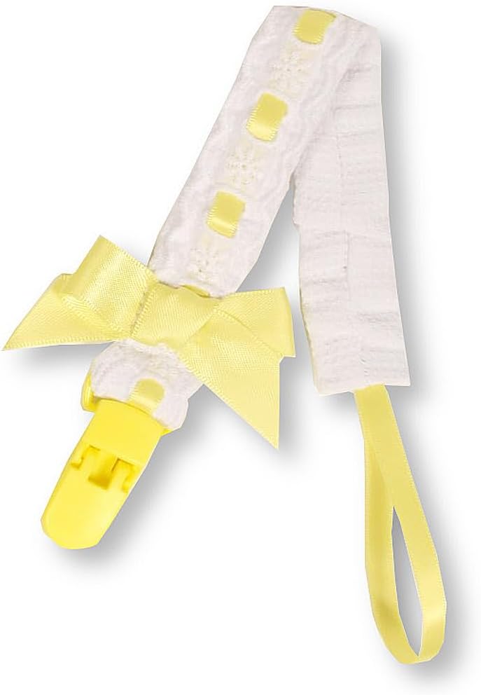 Baby Dummy Clip with Lace Band and Bow