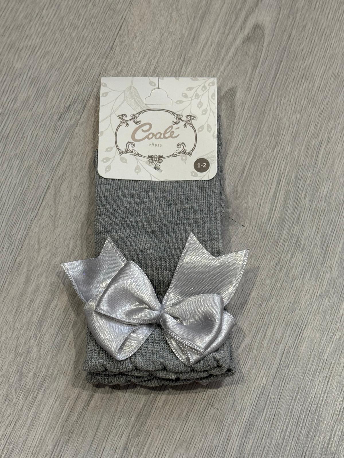 Girls Knee High Bow Socks (Multiple Colours)