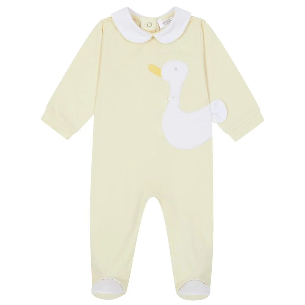 Deolinda Lemon Baby Grow with Duck Design