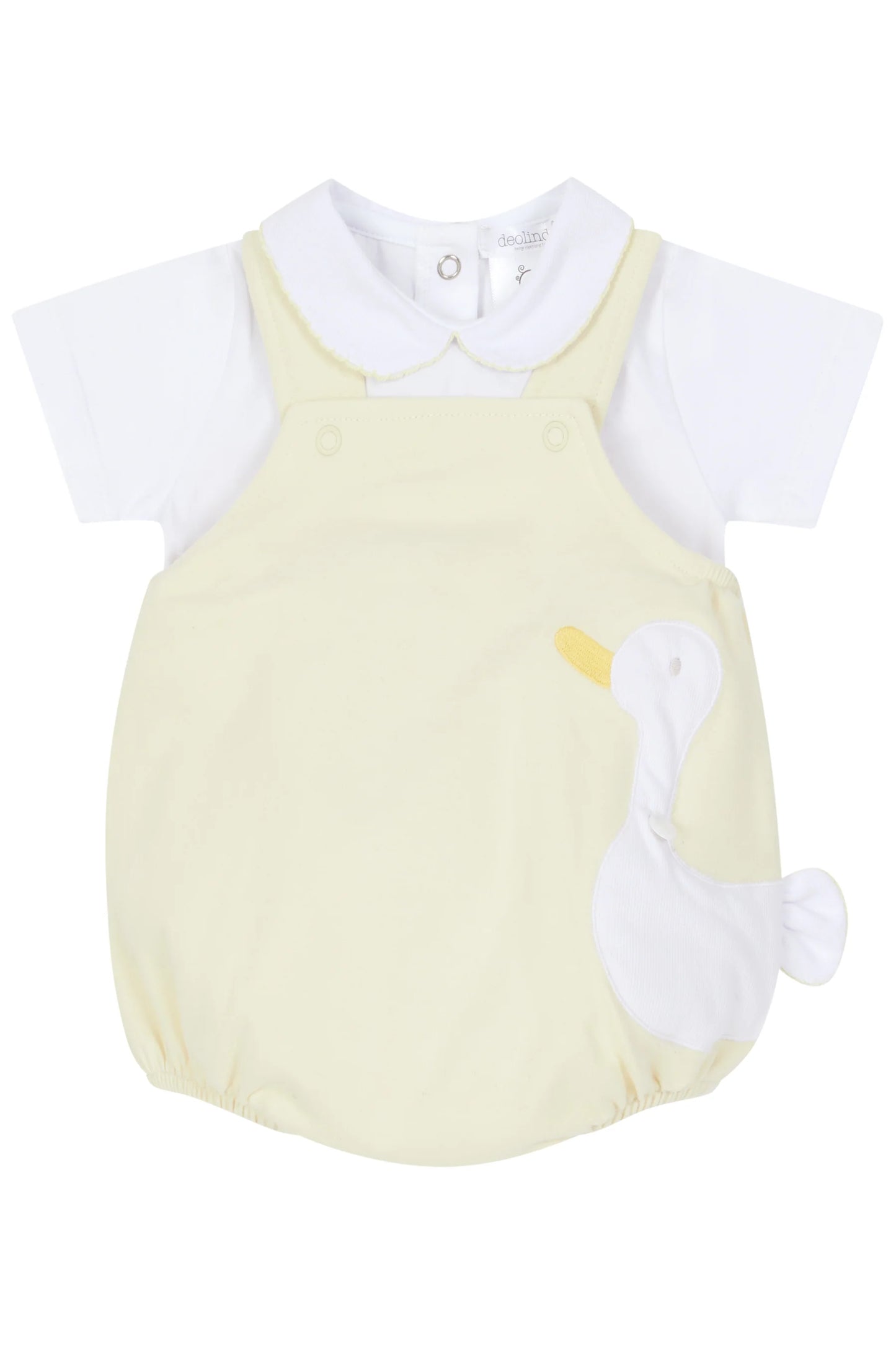 Deolinda Lemon Duck Dungaree Romper Set
