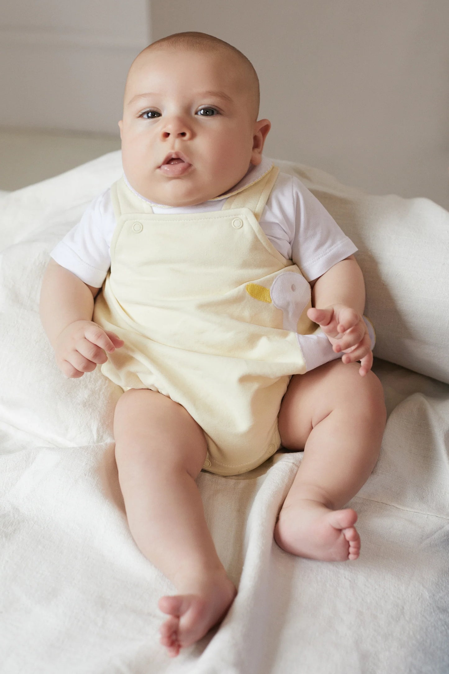 Deolinda Lemon Duck Dungaree Romper Set