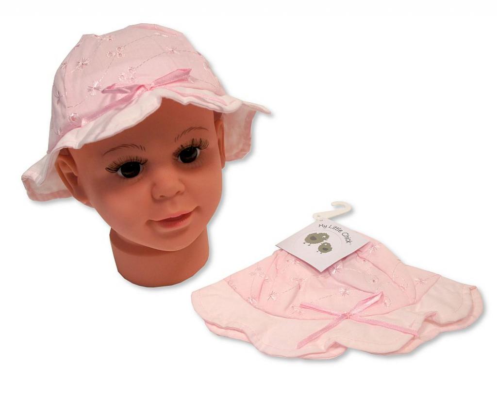 Pink Broderie Anglaise Summer Hat