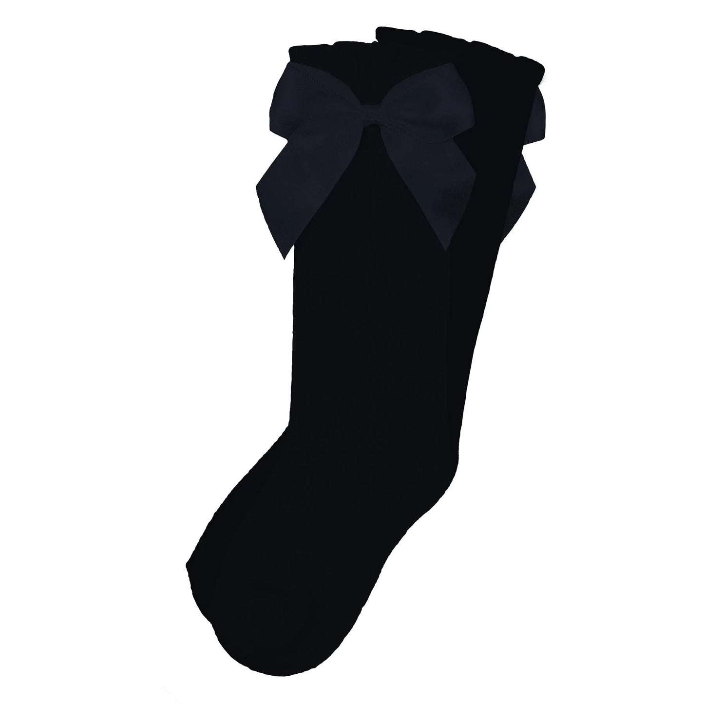 BBG Bow Knee High Socks - Black