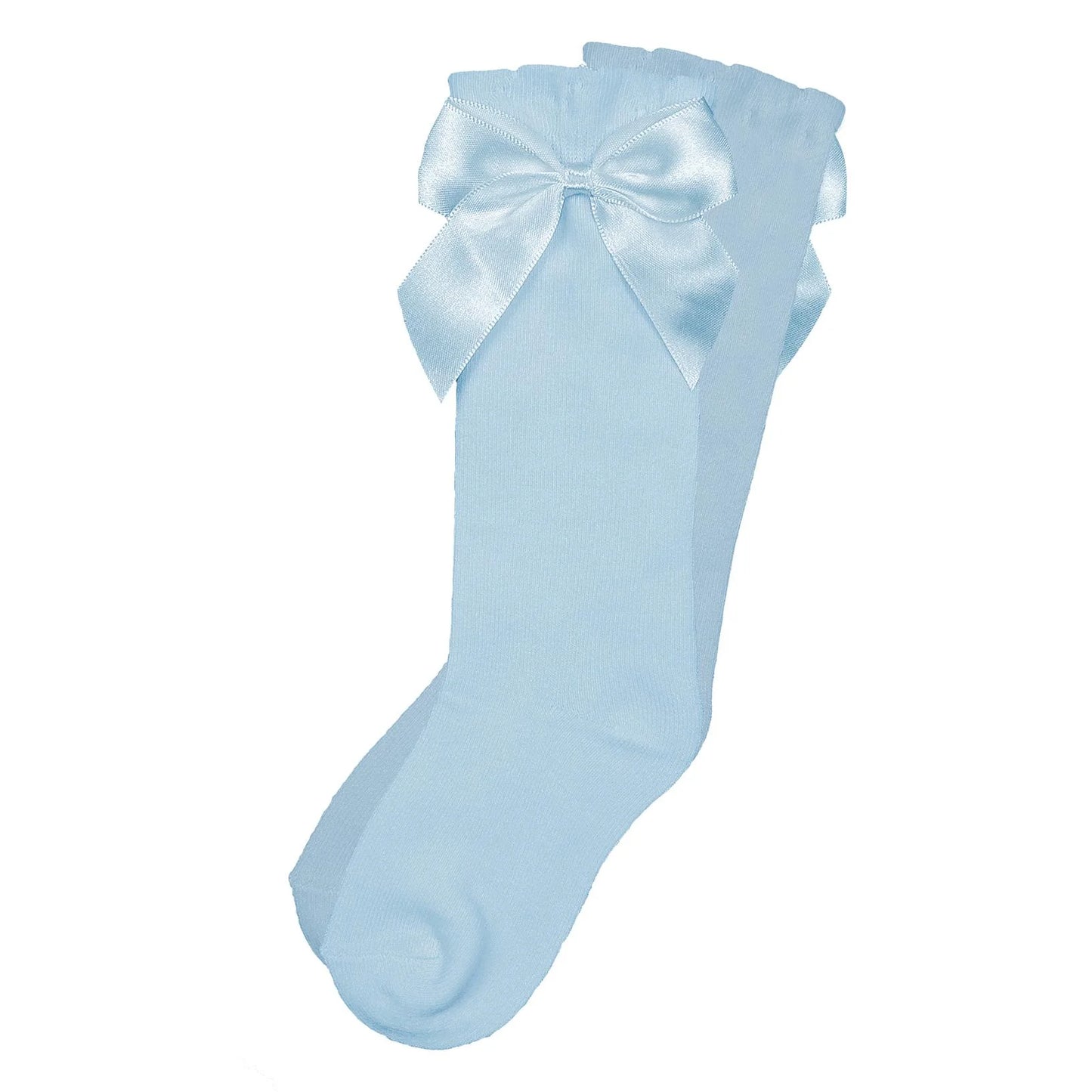 Girls Knee High Bow Socks (Multiple Colours)