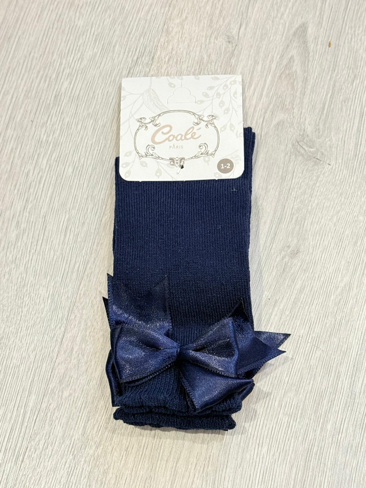 Girls Knee High Bow Socks (Multiple Colours)