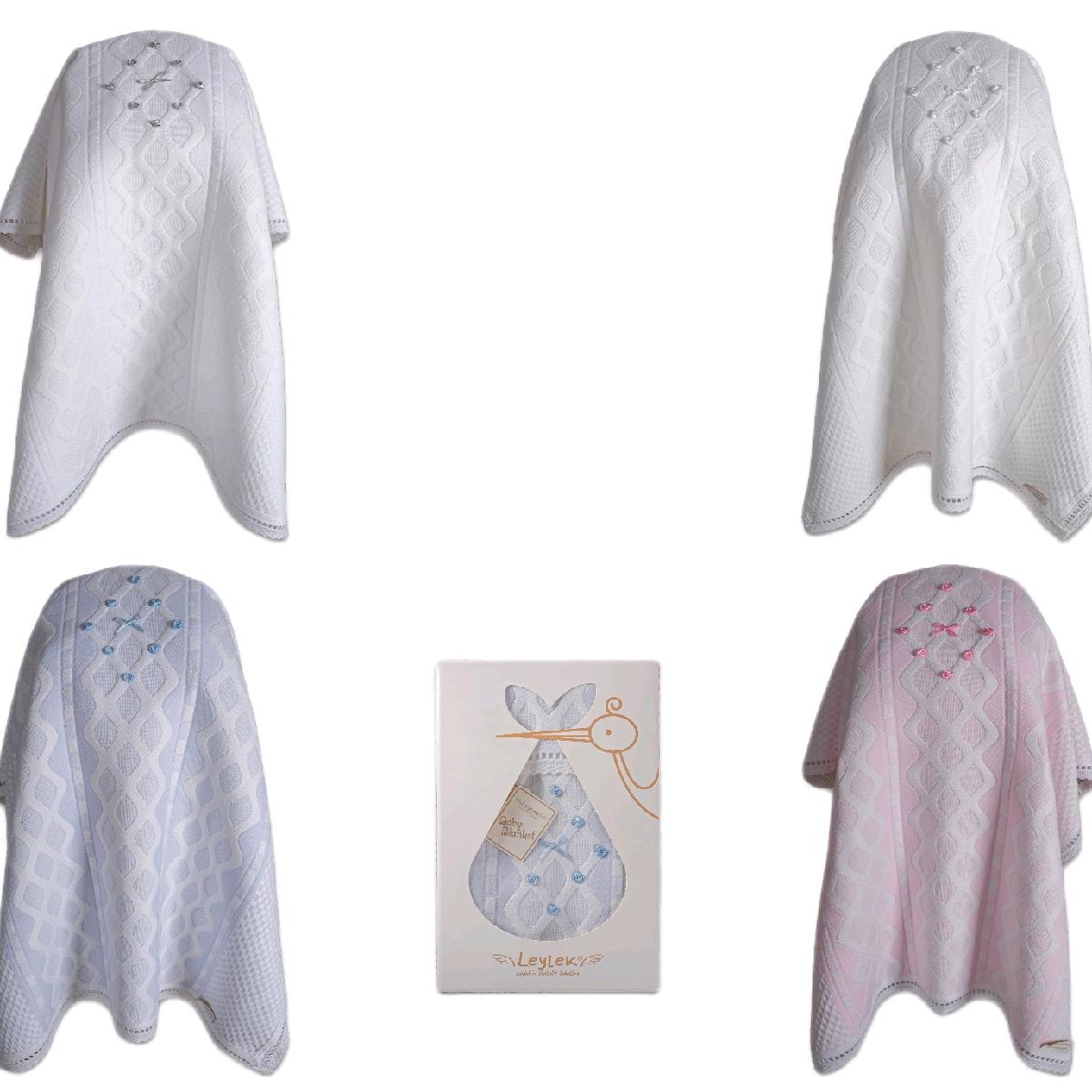 Beautiful Boxed Baby Boy/Girl Bow Detail Shawls