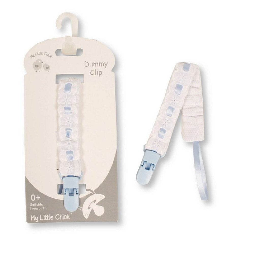 Baby Dummy Clip with Lace Band and Bow