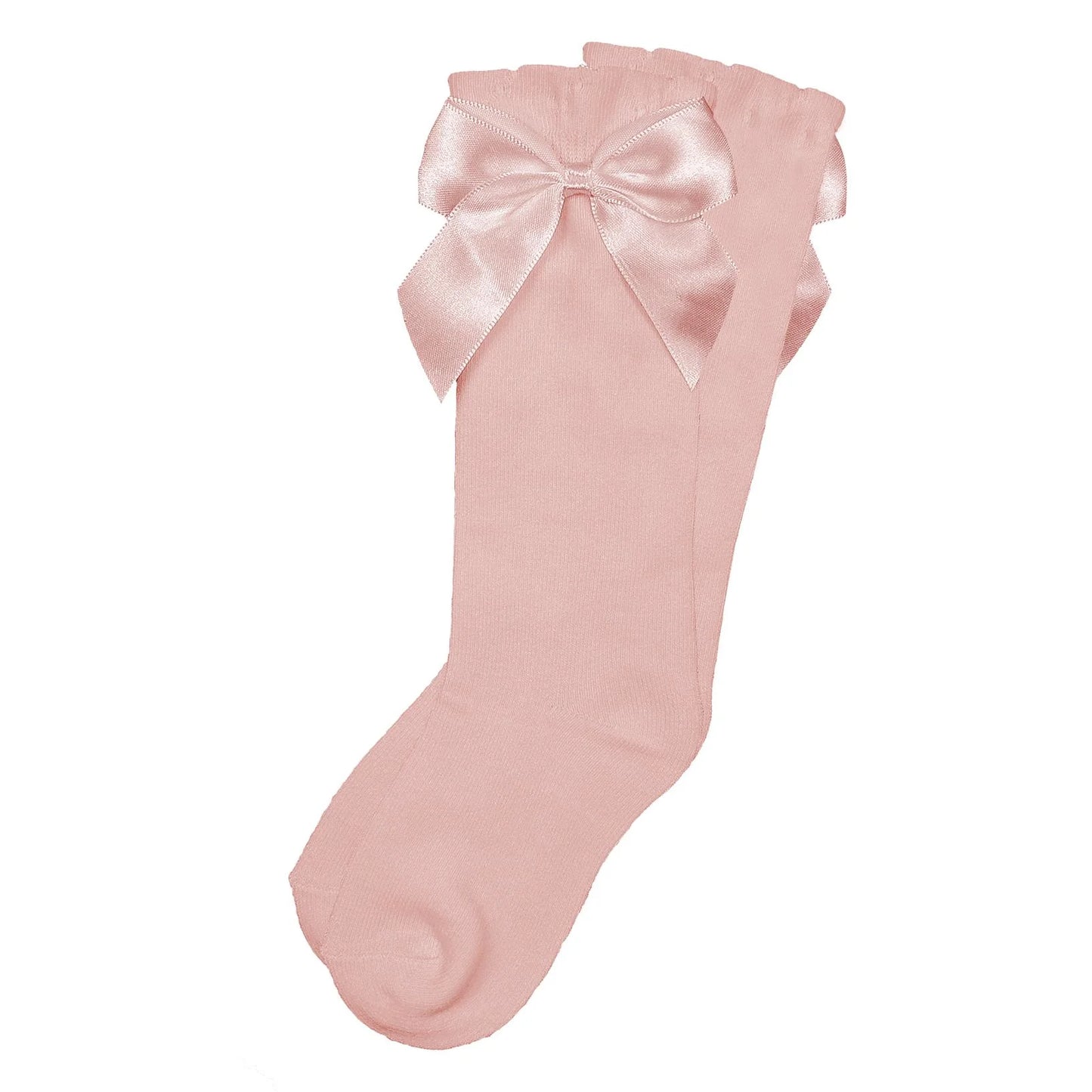 Girls Knee High Bow Socks (Multiple Colours)