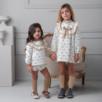 AW25 Rochy Baby Girls Ivory & Beige Tunic & Pants Set