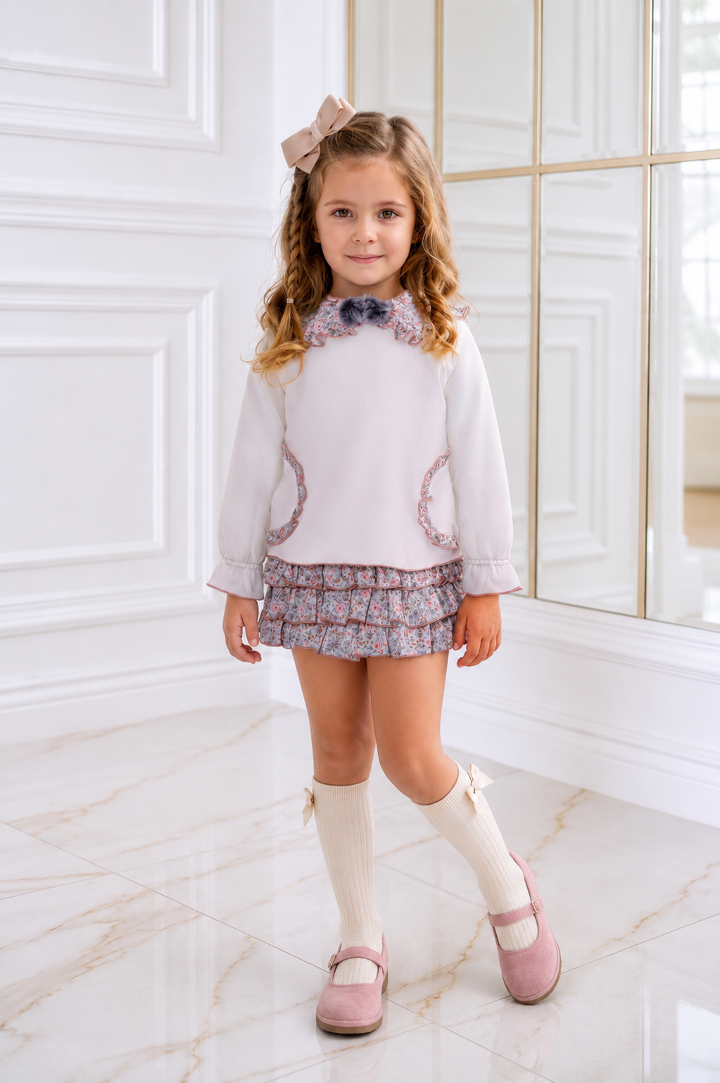 AW26 Miranda Girls Floral Short Set