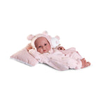 Weighted Newborn Baby Doll in Pink Teddy Bear Outfit 42cm