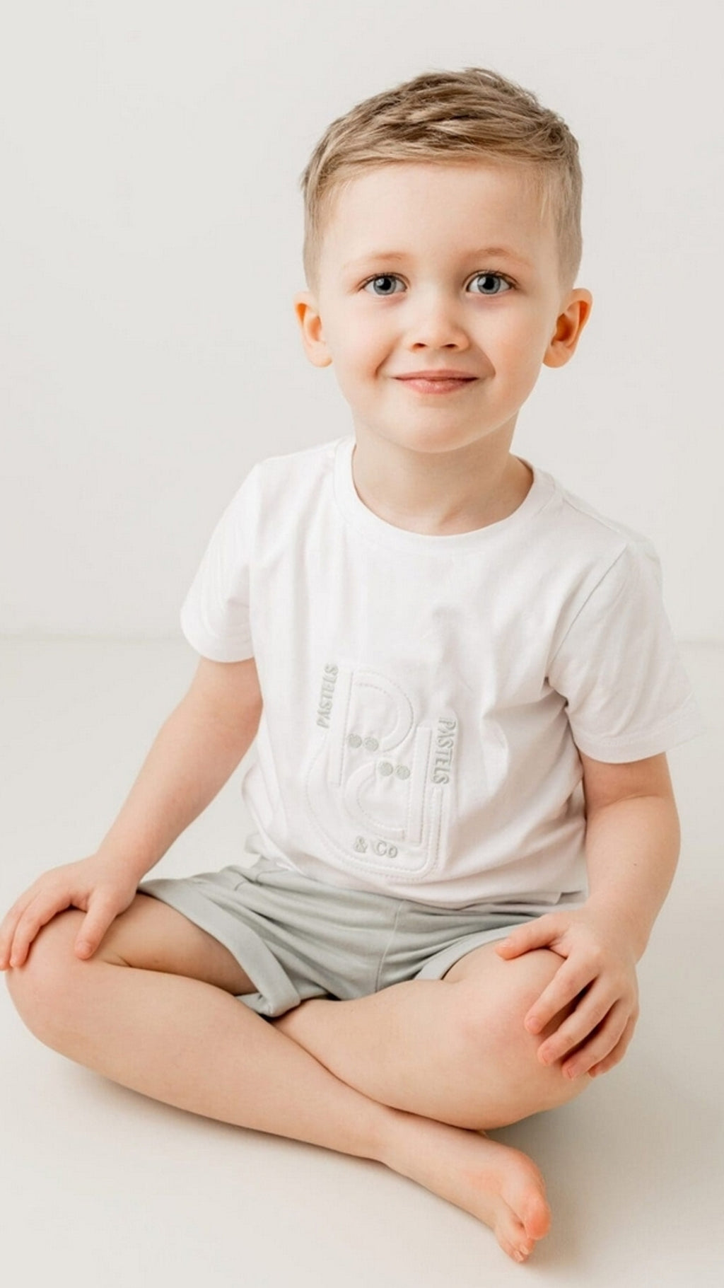 Pastels & Co Boys Sage Green T-Shirt and Shorts Set Heston