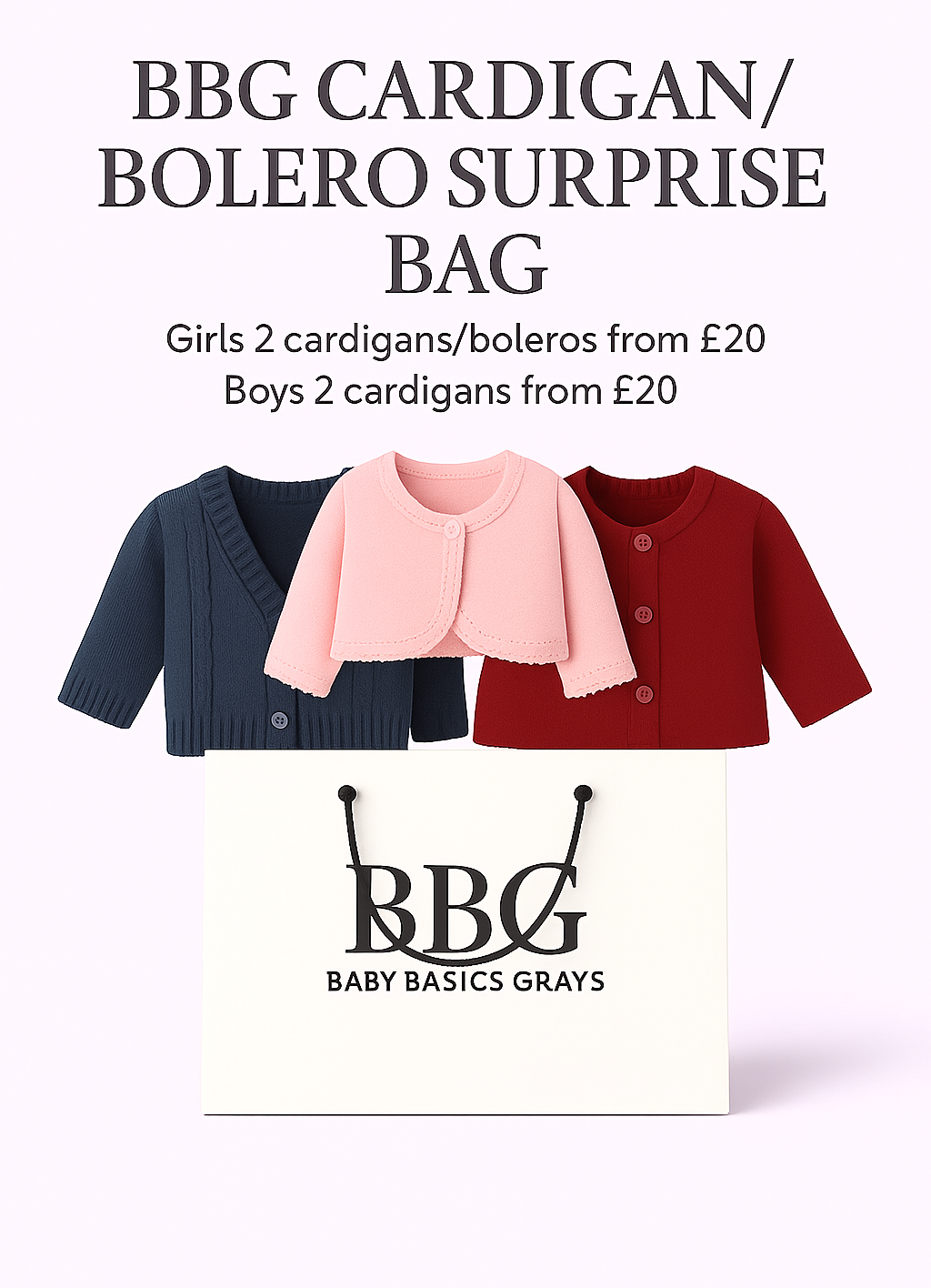 Cardigan/Bolero Surprise Bag £20 (2 items) - Baby Girl, Baby Boy