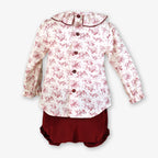 AW26 Miranda Girls Burgundy Velvet Jam Pant Set
