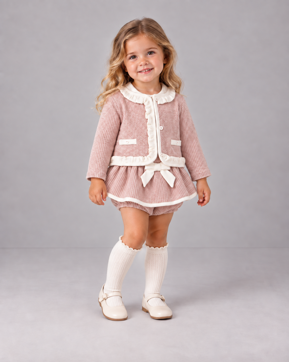AW26 Deolinda Dusky Pink Three-Piece Jam Pant Set