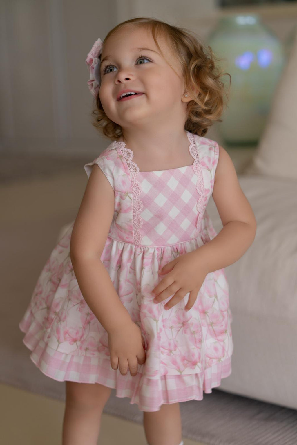 PRE ORDER SS26 Miranda Baby Girls Pink Floral Dress