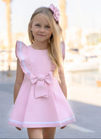 SS26 Miranda Girls Pink & White Sailor Dress
