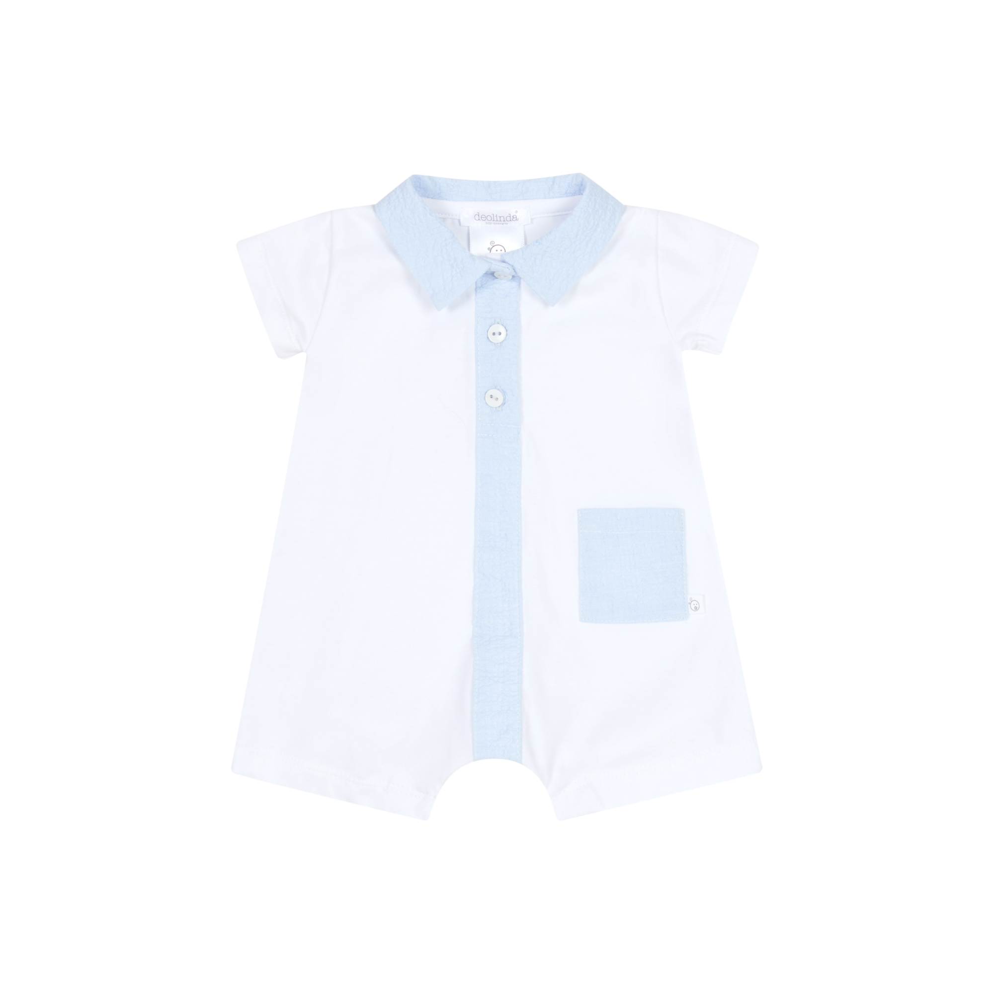 Deolinda Boys White & Blue Romper DBV241512