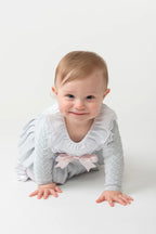 Caramelo Kids Girls Sky Blue Knitted Dress