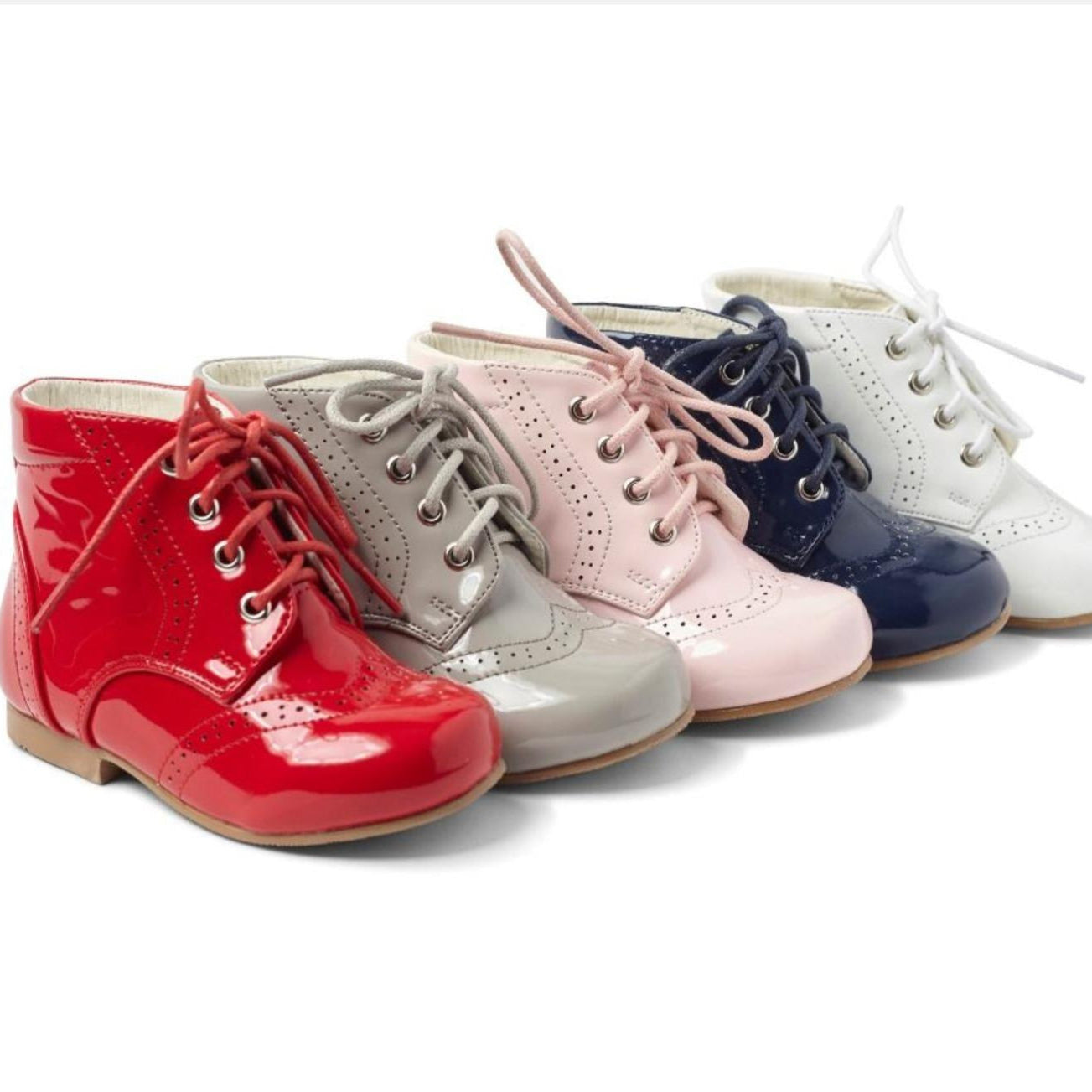 Sevva Patent Leather Brogue Ankle Boot (Multiple Colours) - Quinn