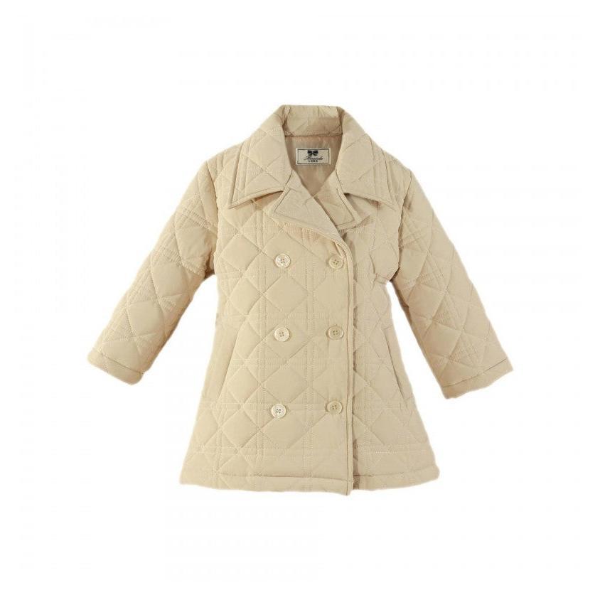 Miranda Girls Beige Quilted Coat