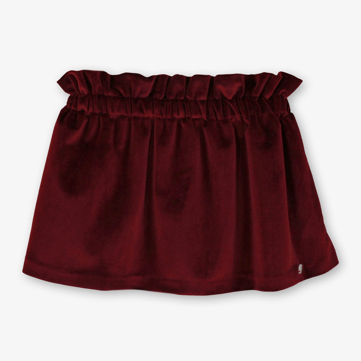 AW26 Miranda Girls Burgundy Velvet Skirt & Blouse Set