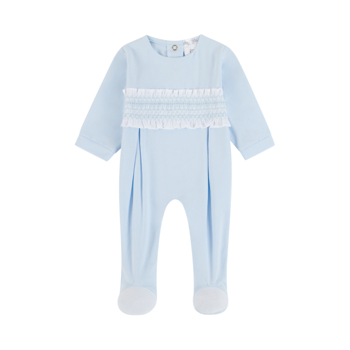 Deolinda Baby Girls Blue Smocked Babygrow DBV23318