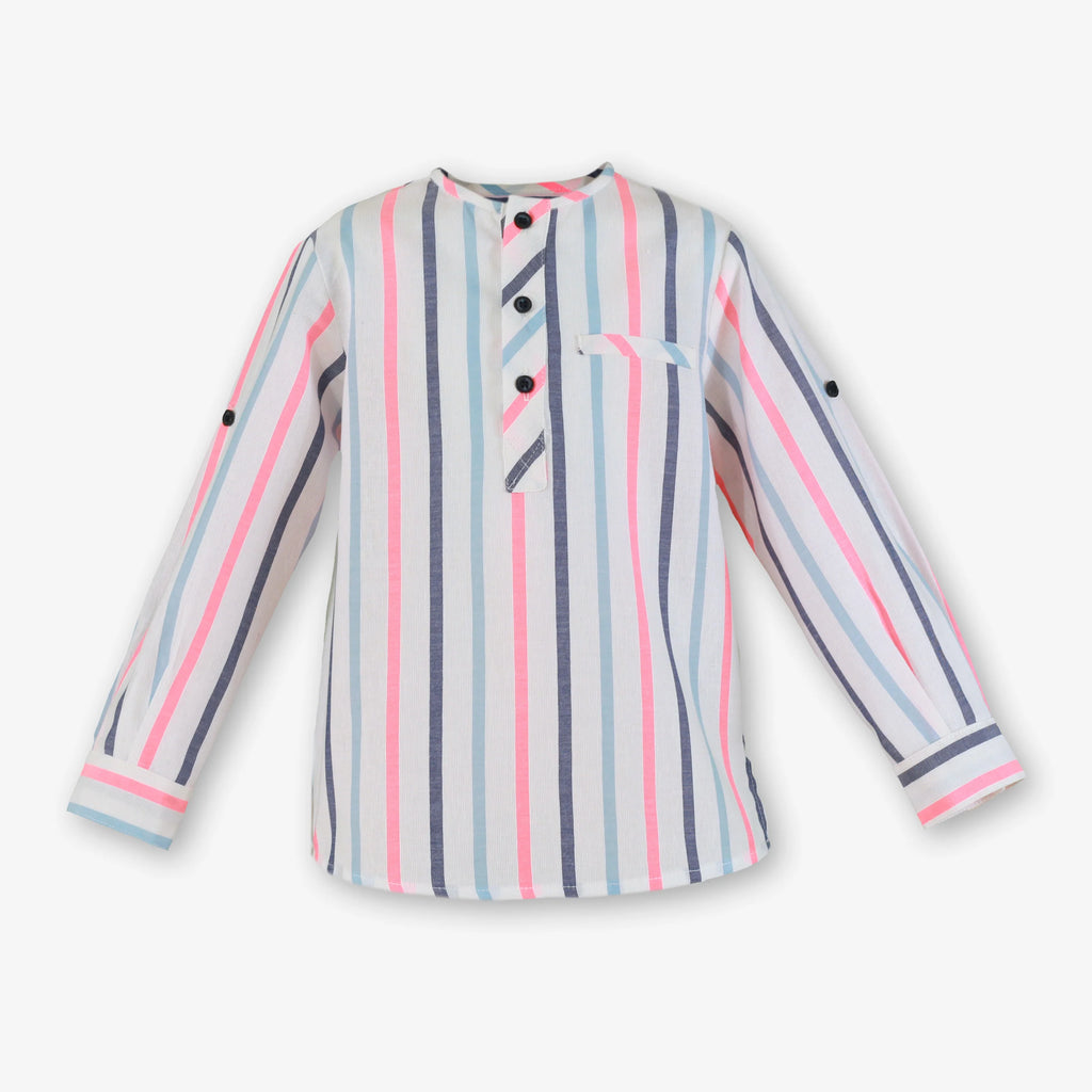 Miranda SS26 Boys Striped Shirt and Shorts Set