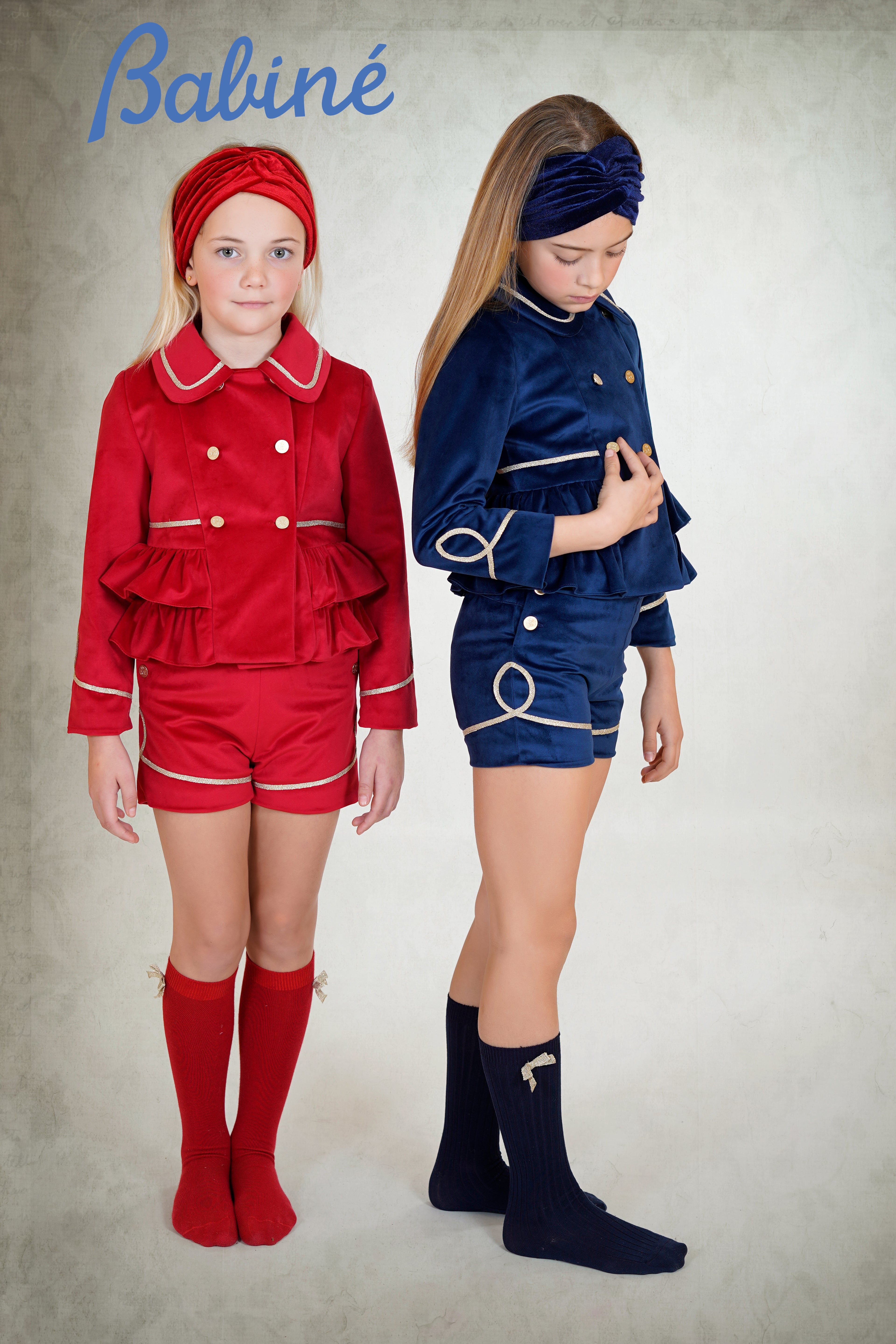 PRE ORDER AW25 Babine Girls Red Velvet Blazer Set