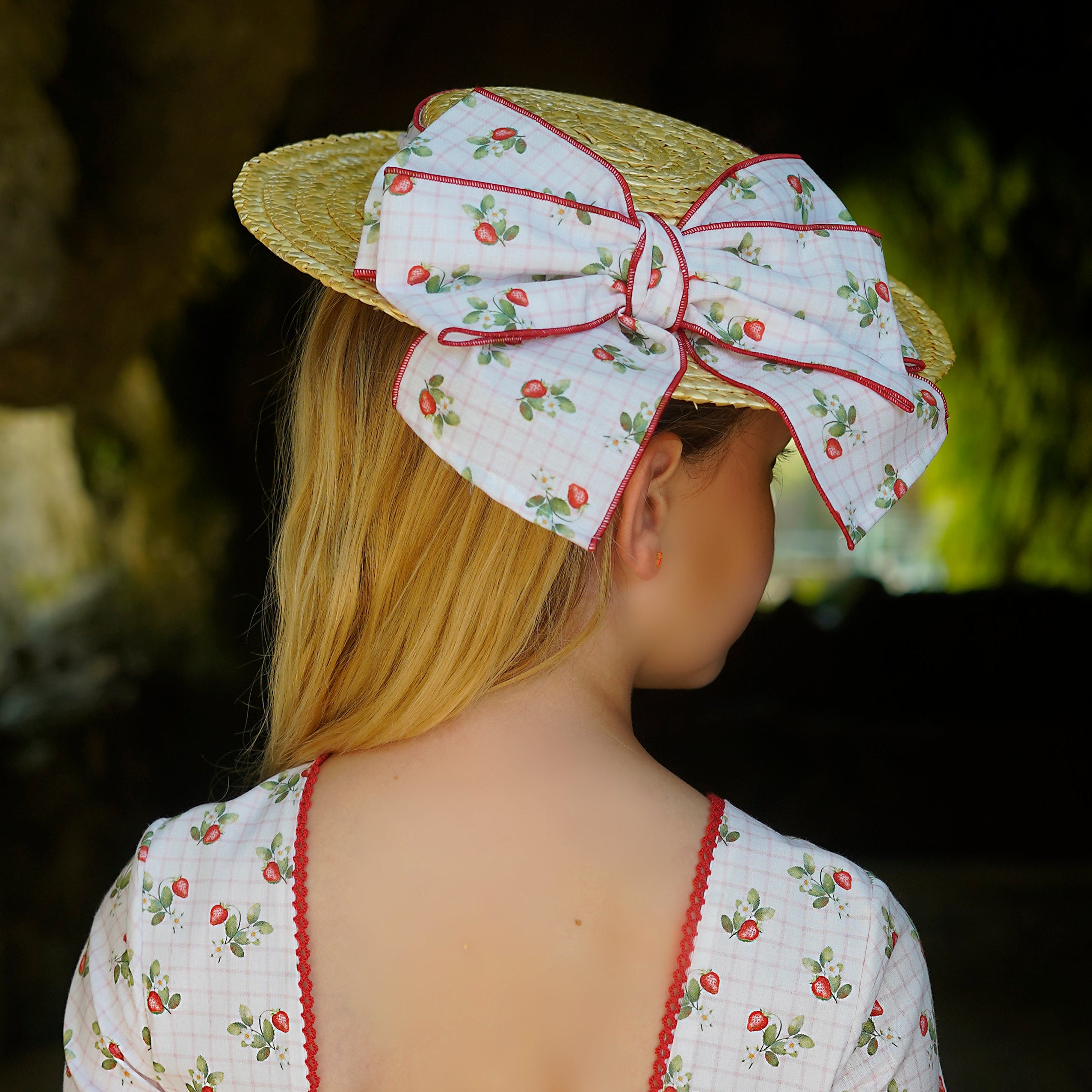 PRE ORDER SS26 Babine Strawberry Sombrero Hat with Bow