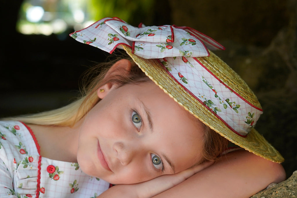 PRE ORDER SS26 Babine Strawberry Sombrero Hat with Bow
