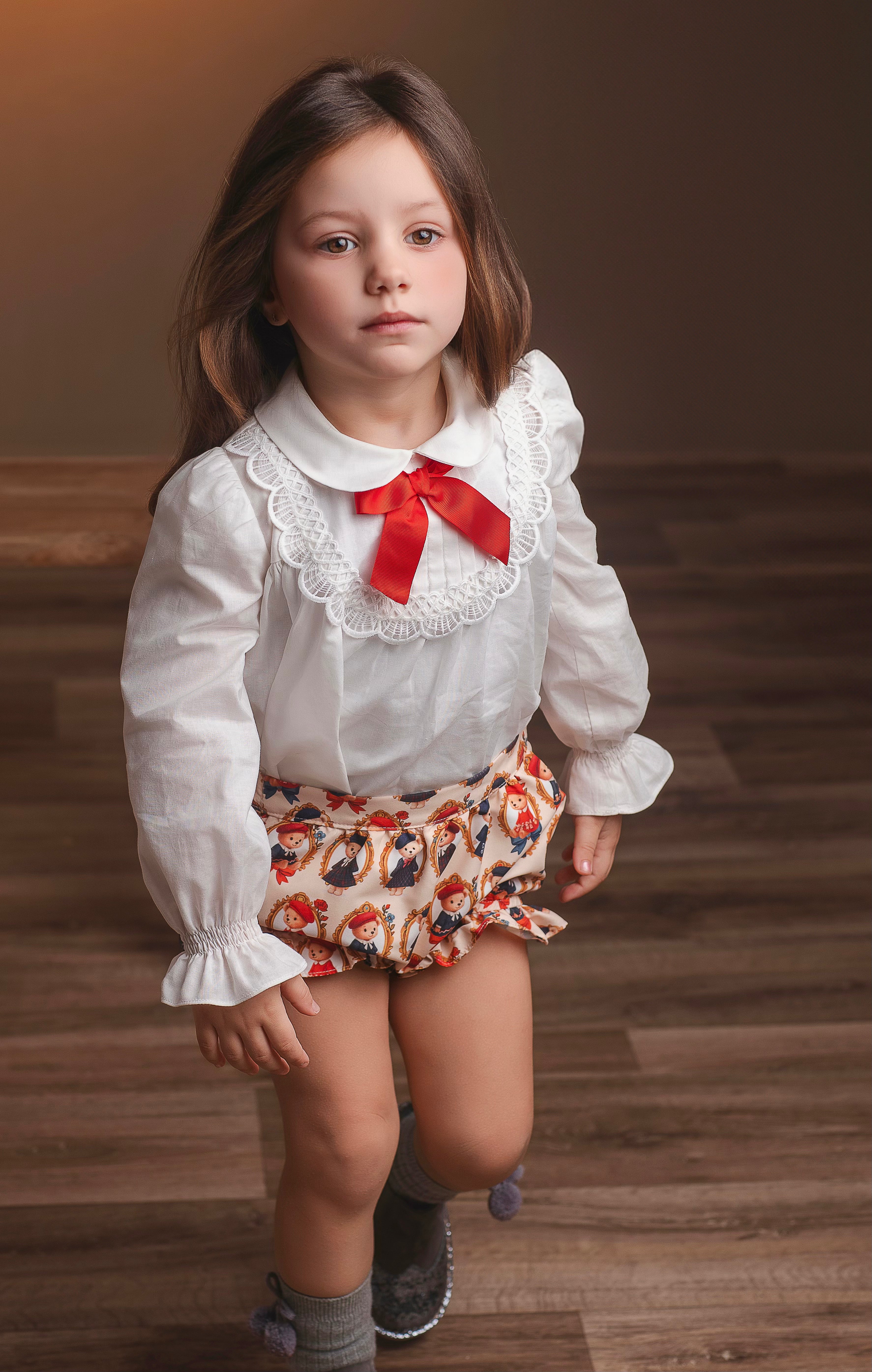 AW26 Rochy Girls Teddy Bear Red Jam Pant Set