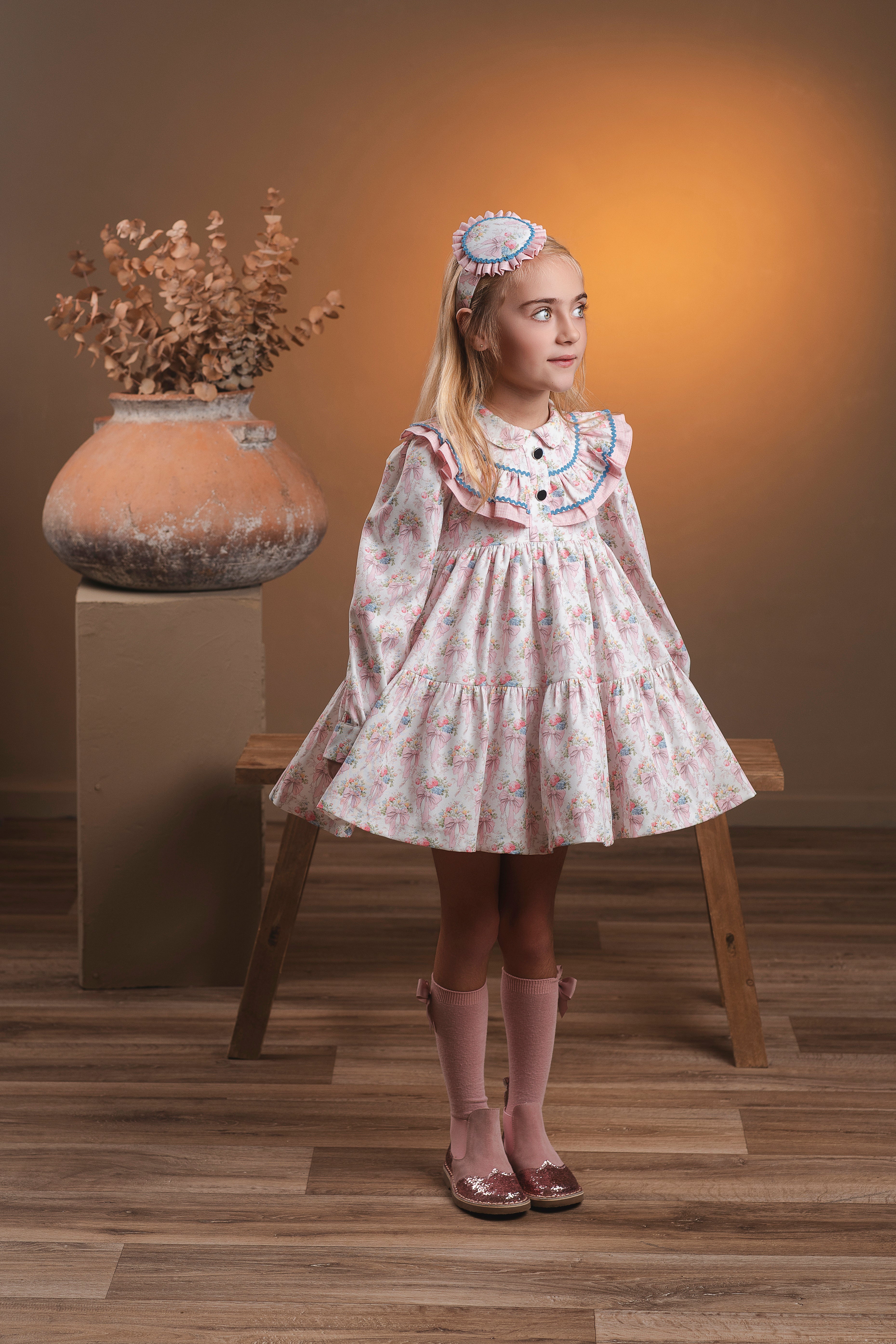 AW26 Rochy Girls Pink Floral Dress