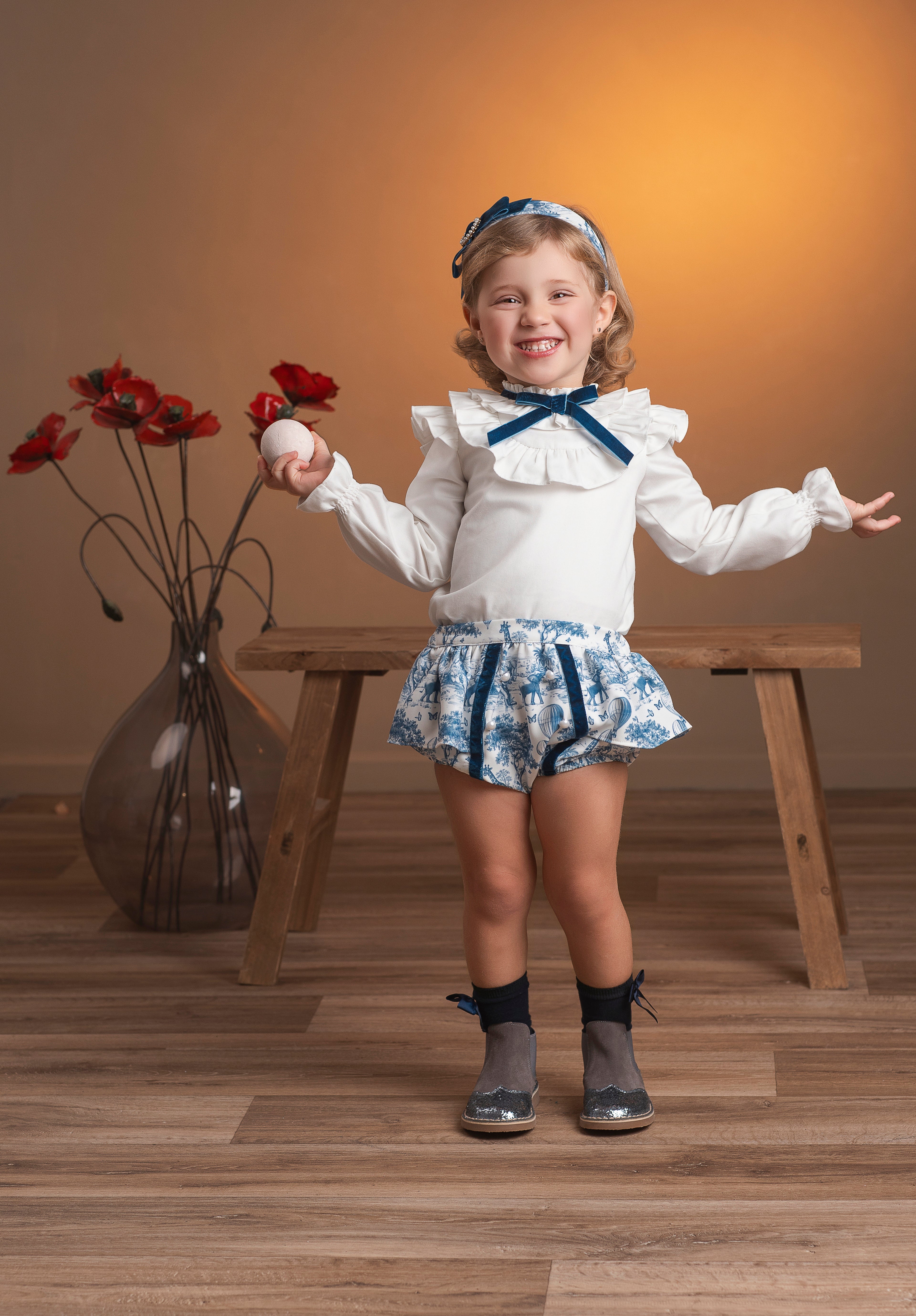 AW26 Rochy Top & Check Bloomer Two-Piece Set