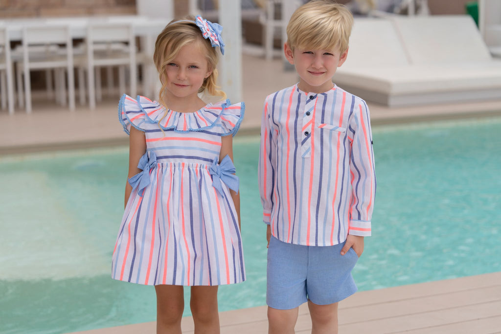 Miranda SS26 Boys Striped Shirt and Shorts Set