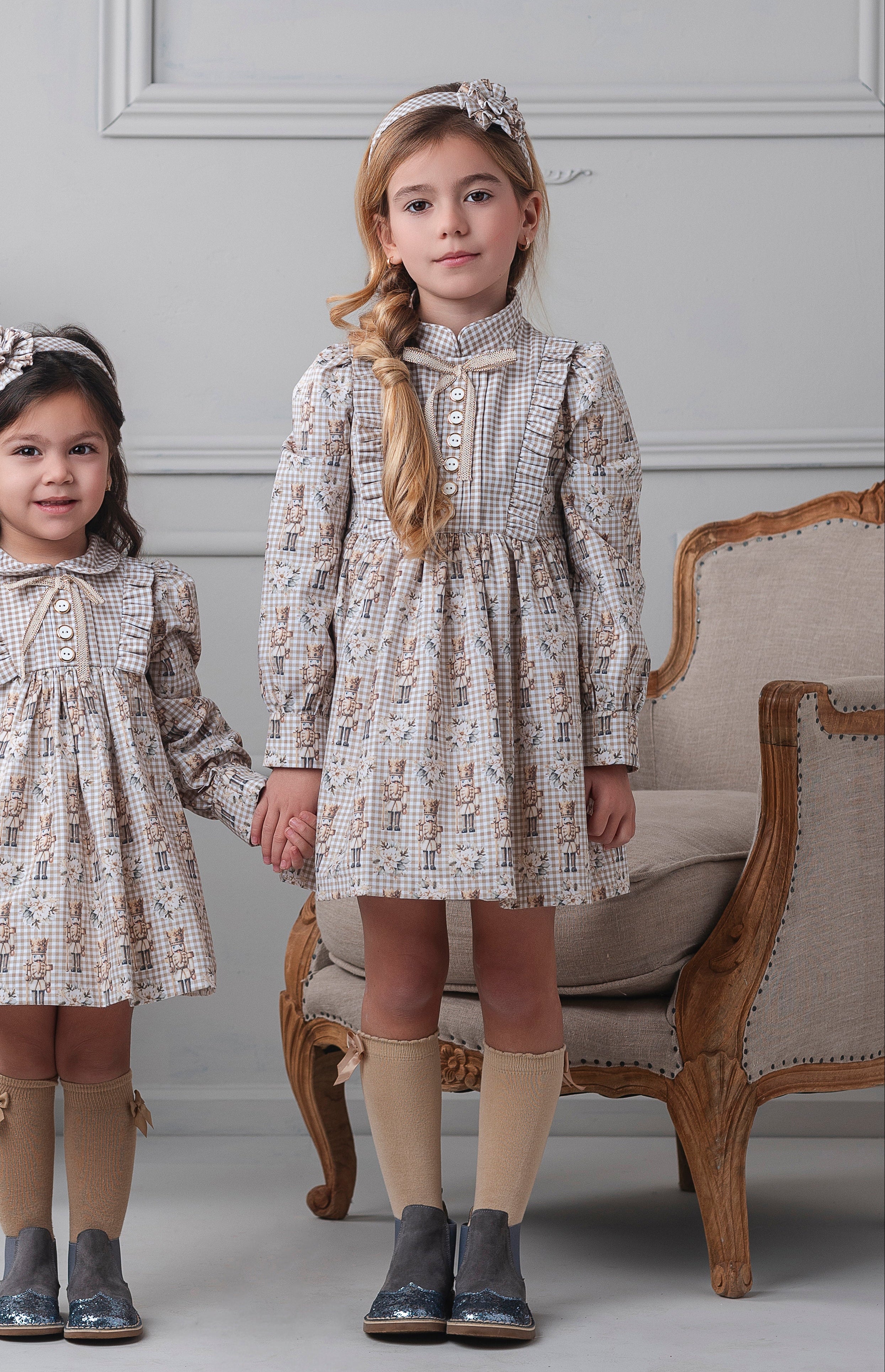 AW25 Rochy Girls Beige Nutcracker Dress