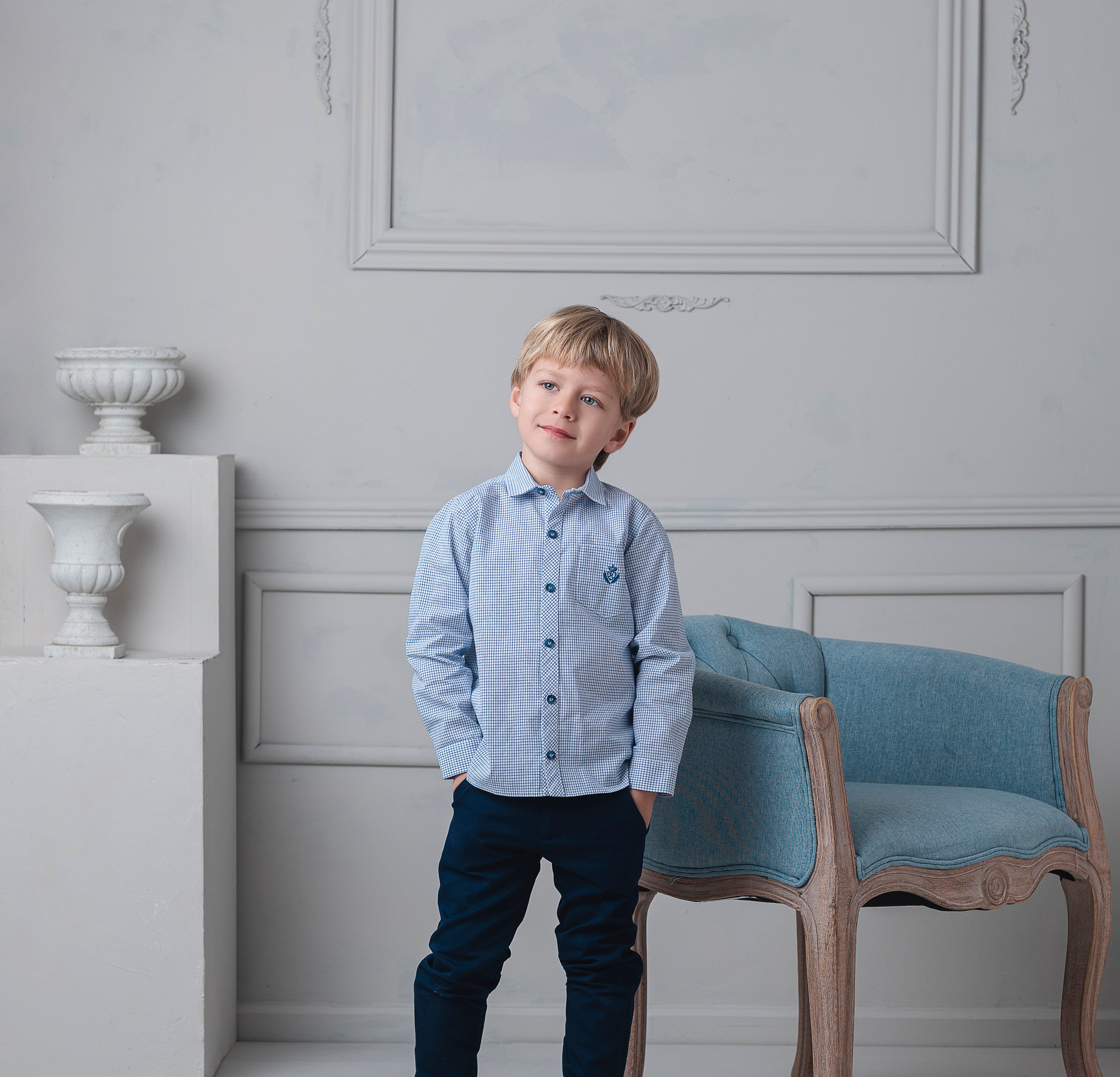 AW25 Rochy Boys Blue Shirt & Trouser Set 26712