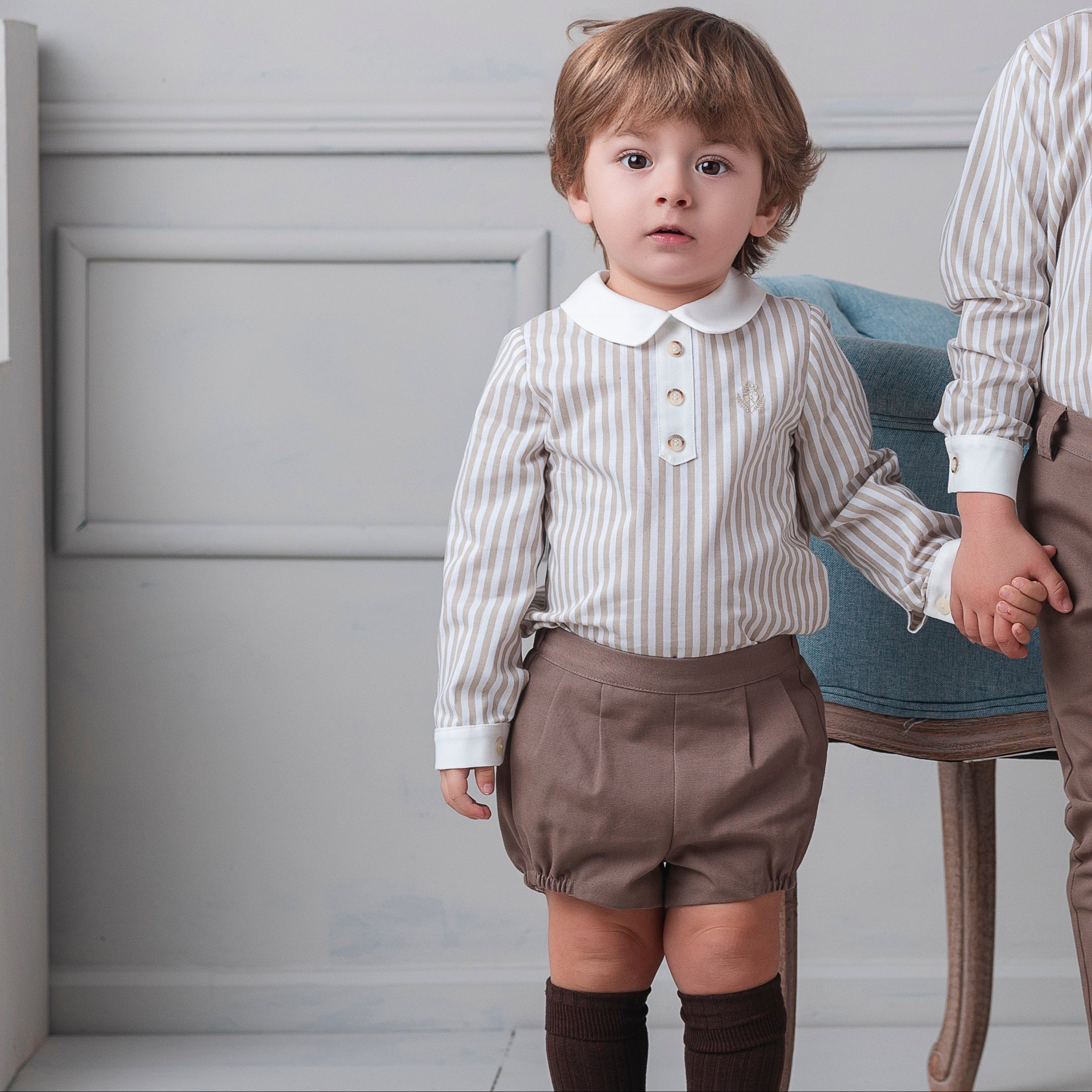 AW25 Rochy Baby Boys Shorts & Striped Shirt Set 26741
