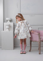 AW25 Rochy Girls Ivory Floral Print Dress