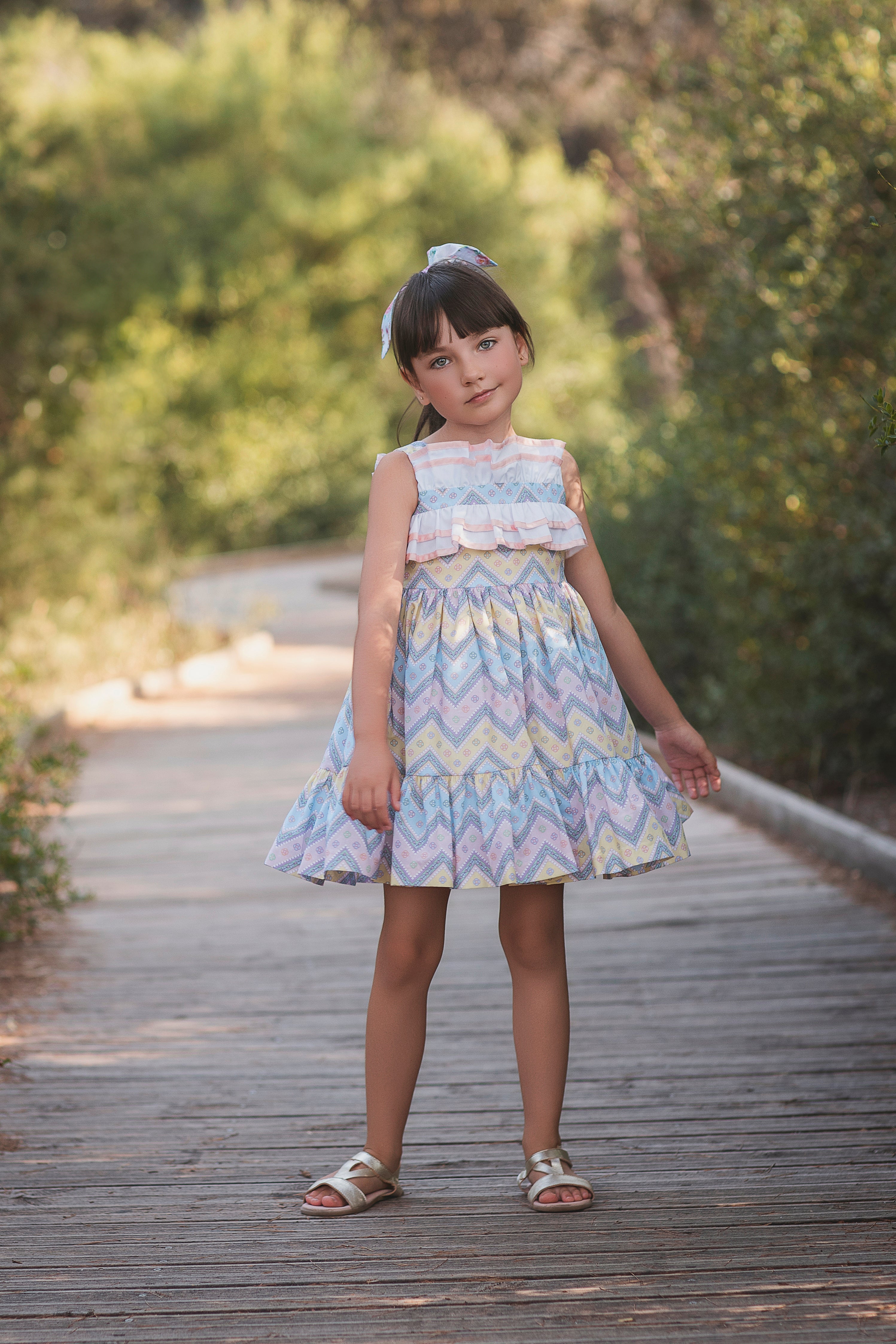 SS26 Rochy Girls Pastel Zig Zag Dress