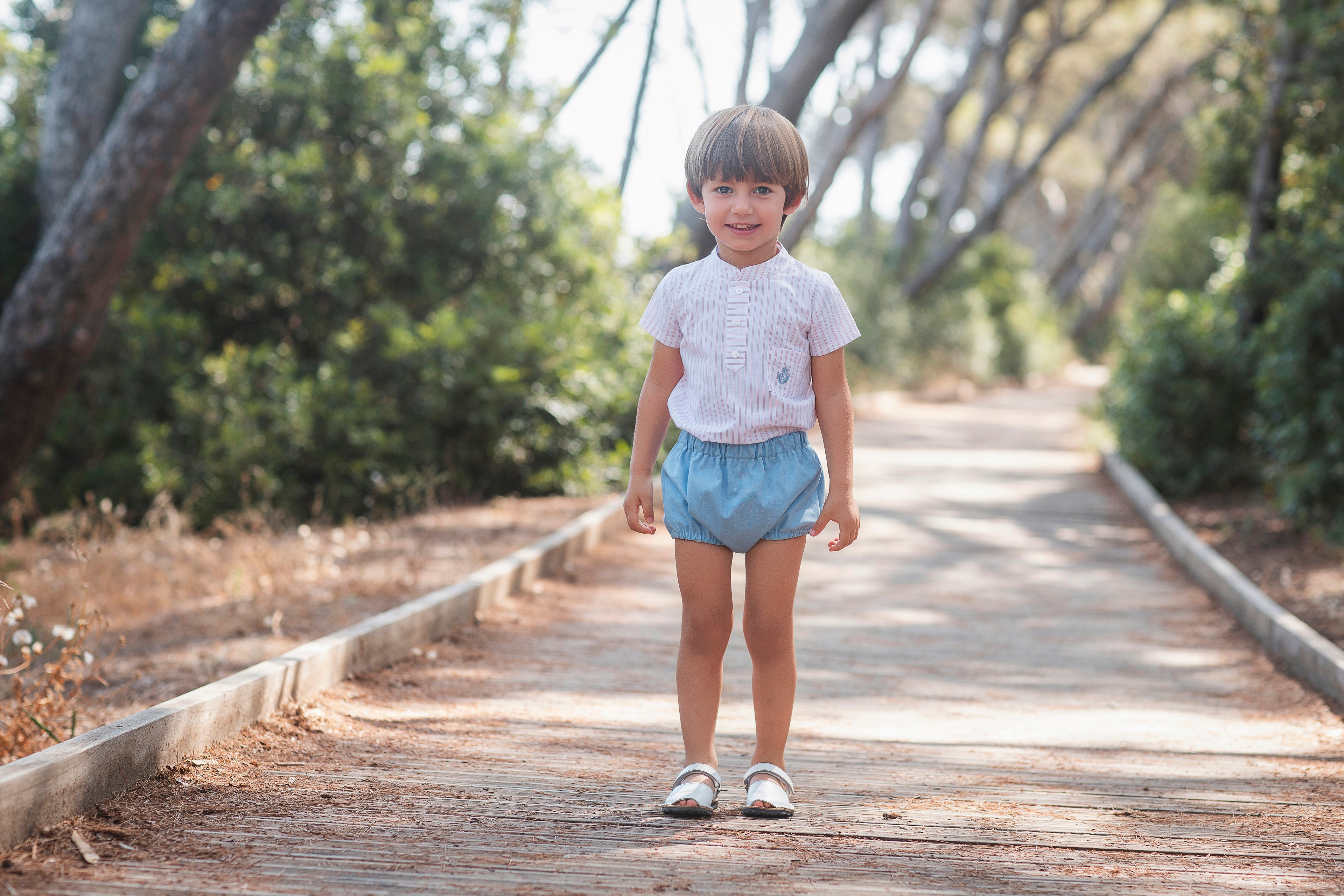 SS26 Rochy Boys Blue and Pink Bloomer Short Set