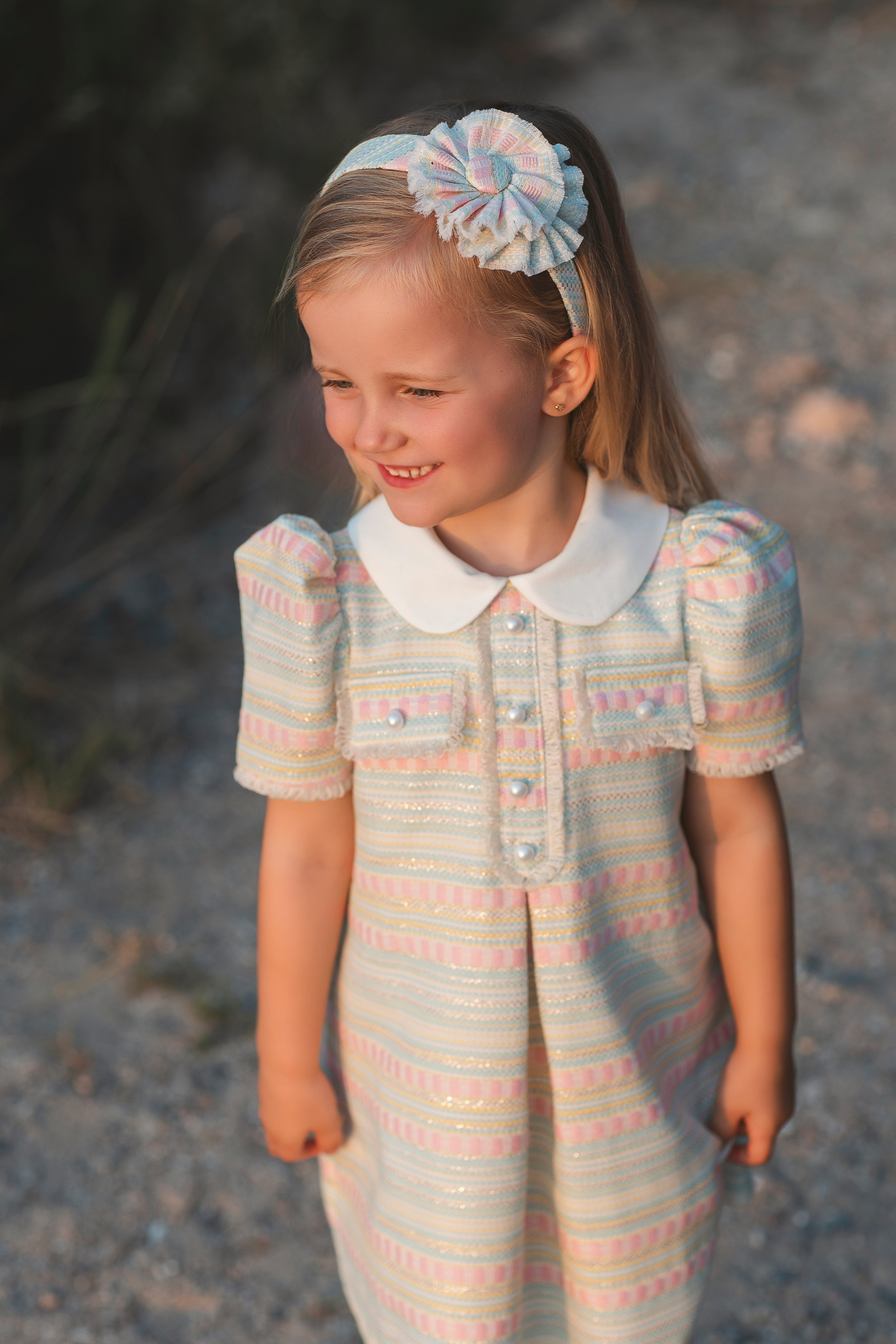 PRE ORDER SS26 Rochy Girls Pastel Tweed Dress