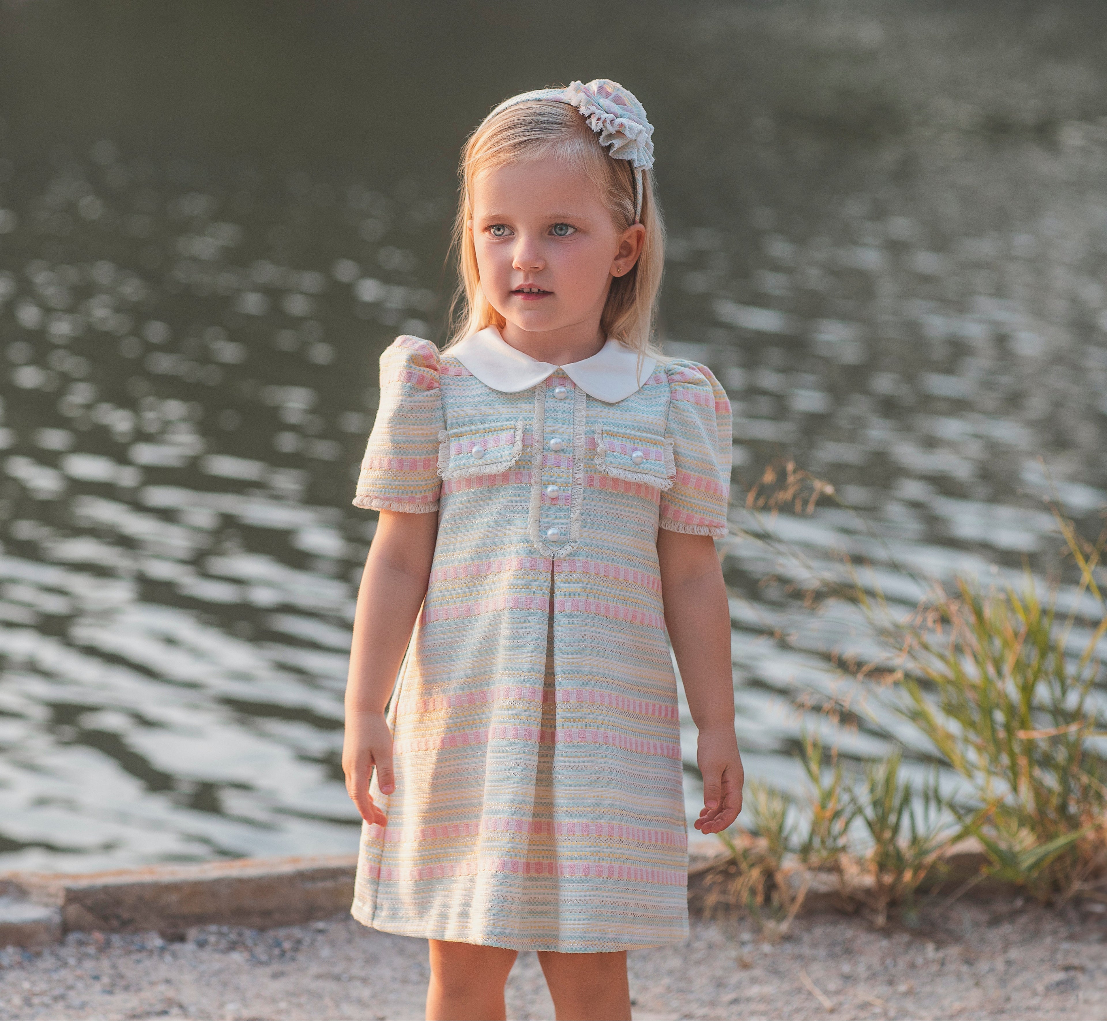 PRE ORDER SS26 Rochy Girls Pastel Tweed Dress