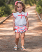 SS26 Rochy Baby Girls Neon Striped Jam Pant Set