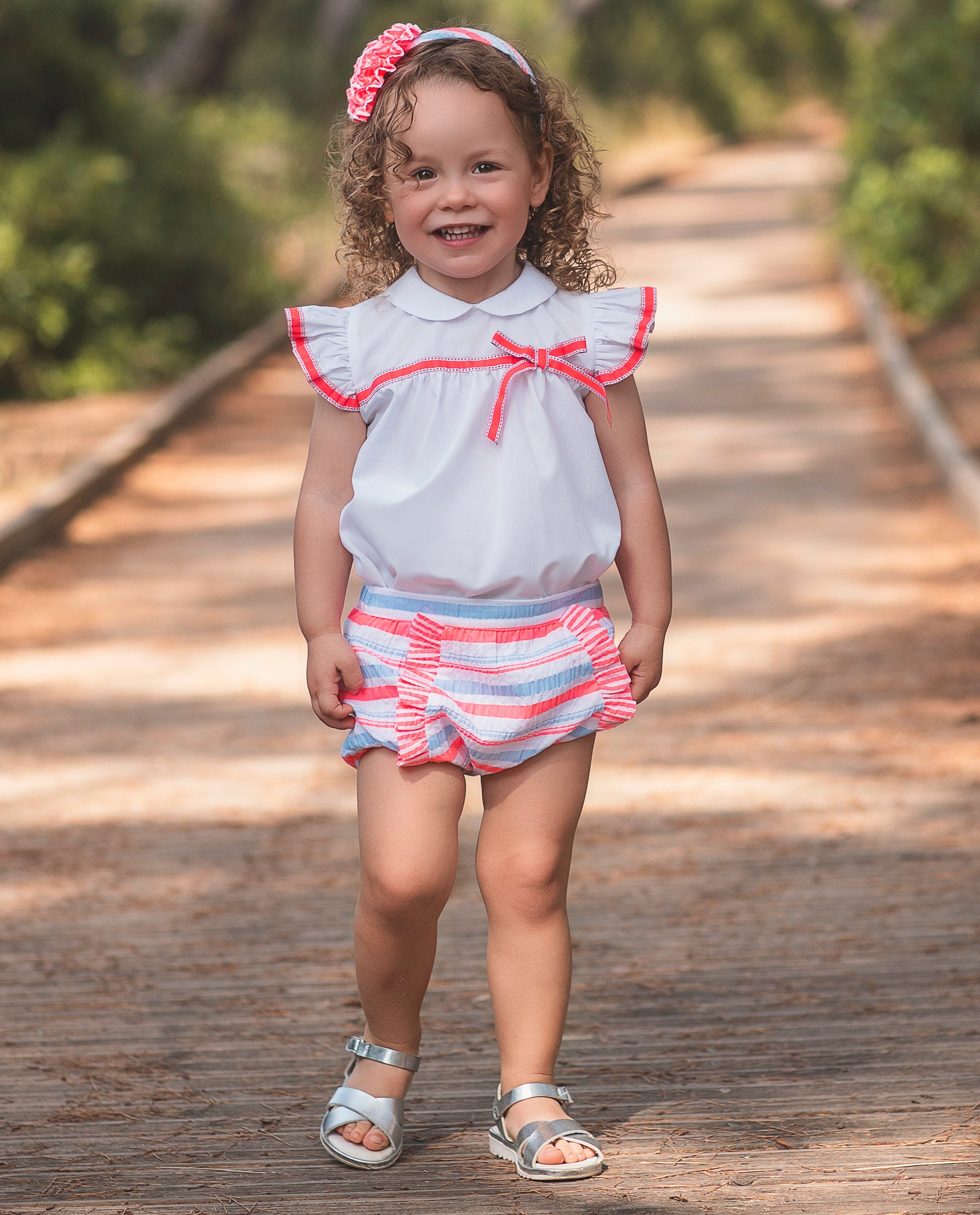 SS26 Rochy Baby Girls Neon Striped Jam Pant Set